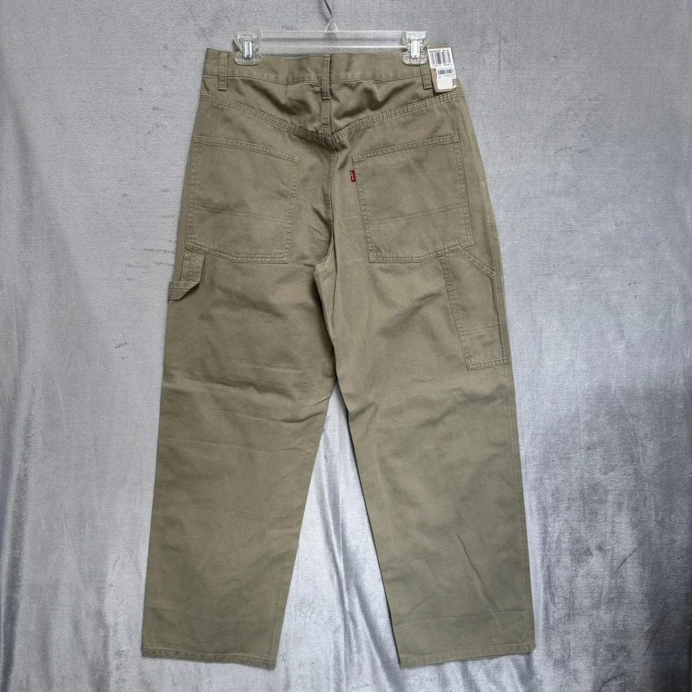 Vintage Levis‎ Carpenter Pants Mens 31x30 Green 100% Cotton 539 Utility Workwear